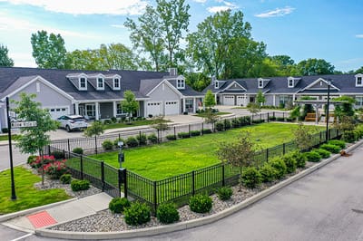 Outdoor view of the assisted living facility grounds