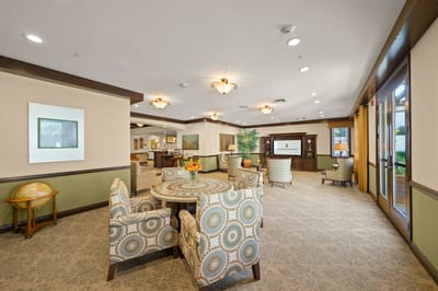 Common area with comfortable seating and decor