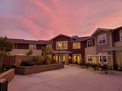 Outdoor view of Westmont of Brentwood at sunset