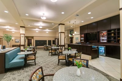 Common area with tables and seating