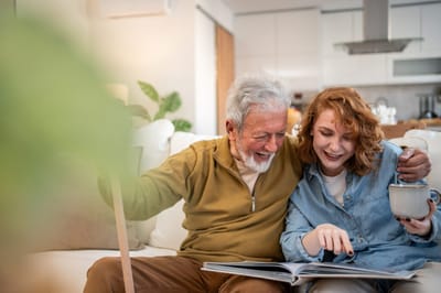 Social interaction between a resident and a caregiver