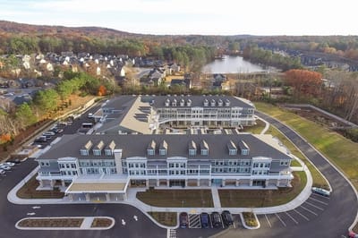 Aerial view of the facility and surrounding area.