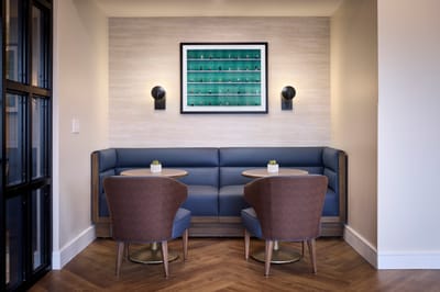 Comfortable seating area in a common space