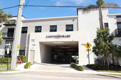 Entrance of The Contemporary assisted living facility