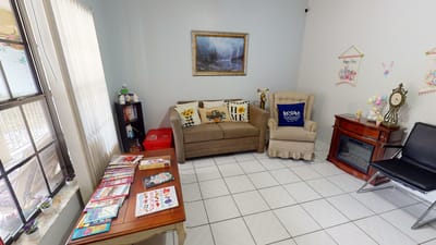 Cozy common area with seating and decor