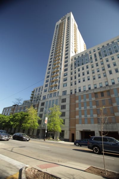 Exterior view of the Admiral at the Lake building