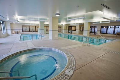 Indoor swimming pool and spa area