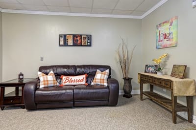 Cozy interior living room with decorative accents