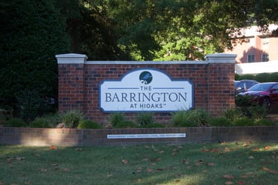Signage of The Barrington at Hioaks facility