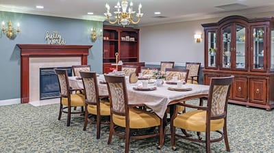 Bright dining room set for a meal with elegant decor