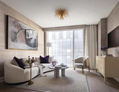 Stylish interior living room with modern decor