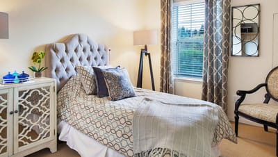 Cozy bedroom setup with natural light