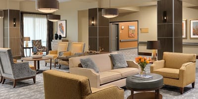 Inviting lounge area with comfortable seating