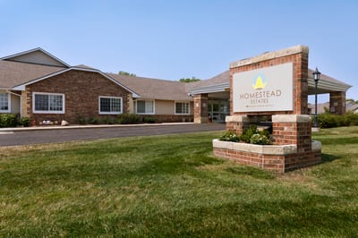 Exterior view of Homestead Estates entrance