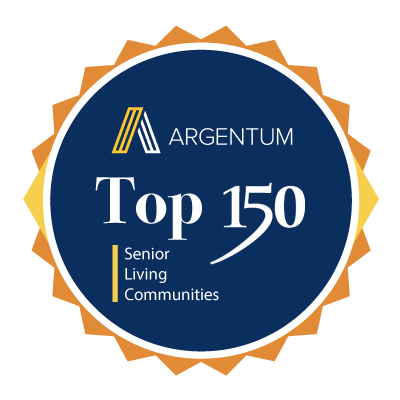 Award badge for top senior living communities