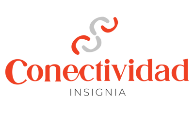 Logo with text and abstract design