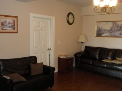 Interior view of a common area in a residential living space