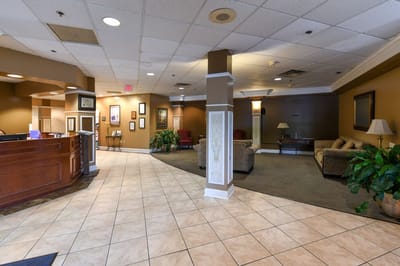 Interior view of a welcoming lobby area