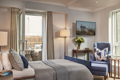 Cozy resident room with furnishings and a view