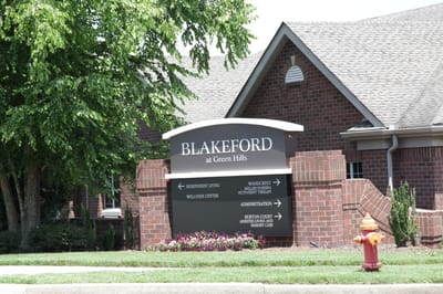 Exterior view of Blakeford at Green Hills sign