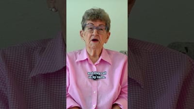 Resident speaking about their experience at the facility