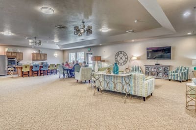 Residents enjoying social time in a common area
