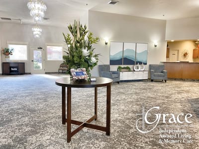 Interior view of the Grace Assisted Living lobby