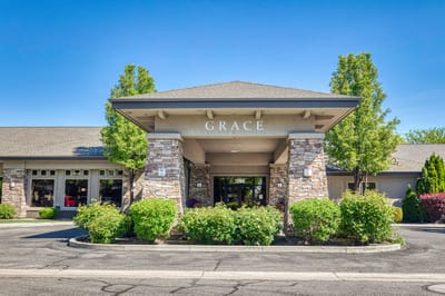 Front entrance of Grace Assisted Living facility