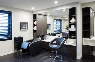 Modern beauty salon interior at the facility