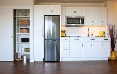 Bright kitchen area in a resident unit