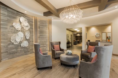 Interior lounge area with comfortable seating