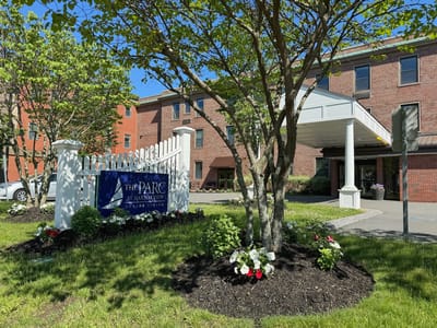 Exterior view of The Parc at Harbor View Senior Living sign