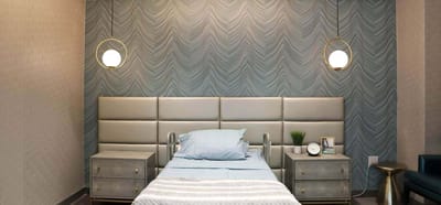 Cozy resident room with modern furnishings