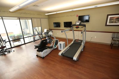 Well-equipped fitness area with exercise machines