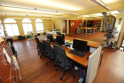 Interior view of a nursing home facility office area