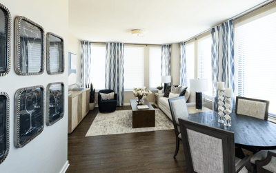Bright and modern interior with stylish decor