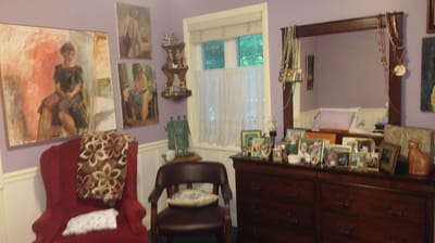 Cozy interior of a resident's room with decorations