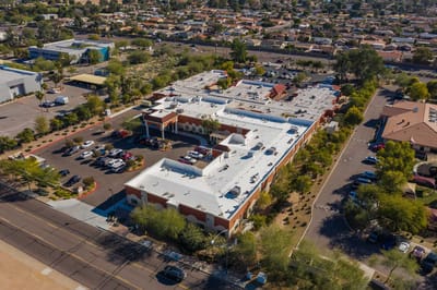 Aerial view of the Mission Palms Post Acute facility