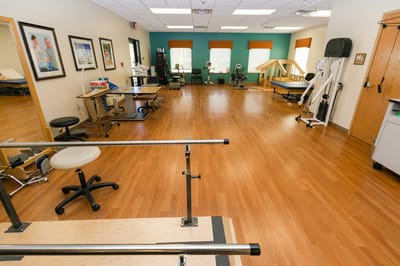 Interior view of a physical therapy room