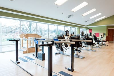 Interior view of a rehabilitation exercise room