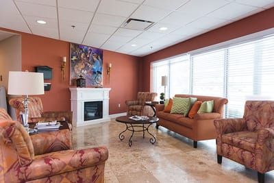 Interior common area with comfortable seating