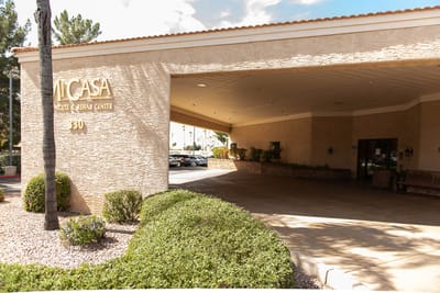 Exterior view of Mi Casa Nursing Center entrance