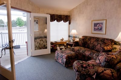 Cozy sitting area in an assisted living facility