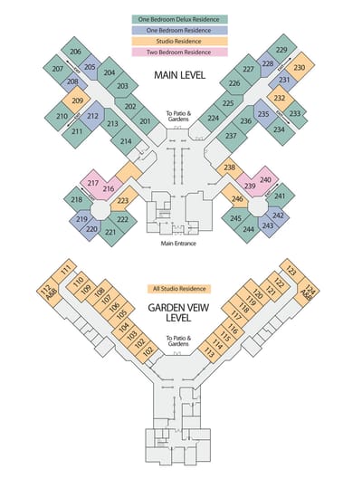 Architectural floor plan of the facility layout