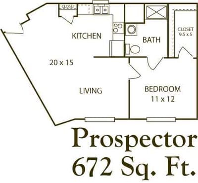 Architectural floor plan showing room layout and dimensions.
