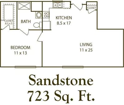 Architectural floor plan showing room layout