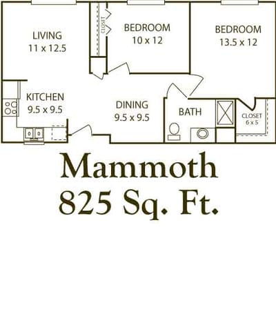Architectural floor plan of a residential unit