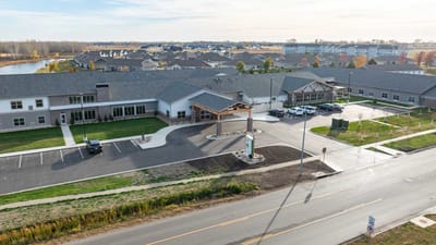 Aerial view of Peaceful Pines Senior Living Community