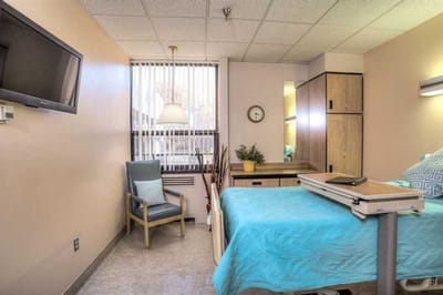 Private resident room with a view and amenities