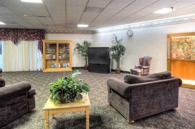 Common area with seating and decor